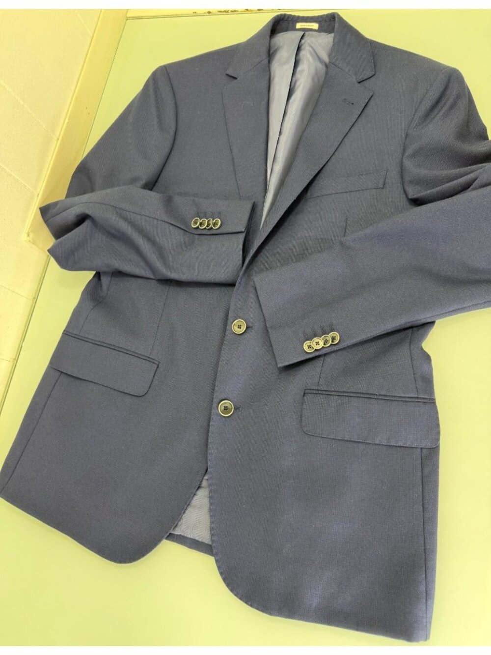 Joseph Abboud Blazer Jacket Men's 42L Slim Fit Navy Angelico Super 100's Wool